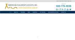 Desktop Screenshot of childrenscharities.com
